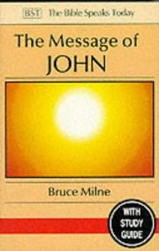 The Message of John book cover