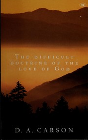 The Difficult Doctrine of the Love of God book cover